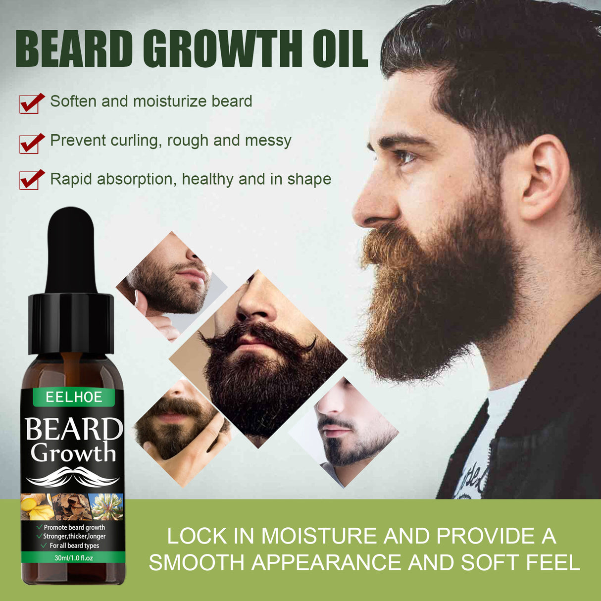 Beard Oil, Nourishing Moisturizing Spray Facial Hair Treatment Promotes Facial Growth And Thickening Liquid - V.I.P Digital Presence