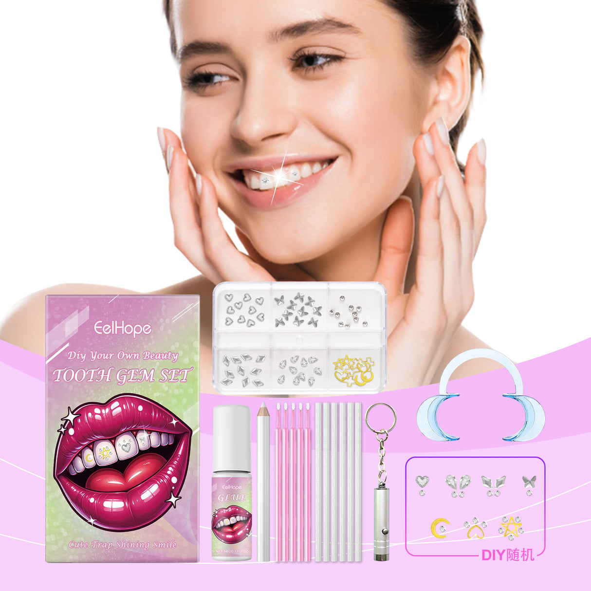 Fashion Teeth Set Diy Fashion Teeth Set Dental Beauty Decoration Drill Combination Personality - V.I.P Digital Presence