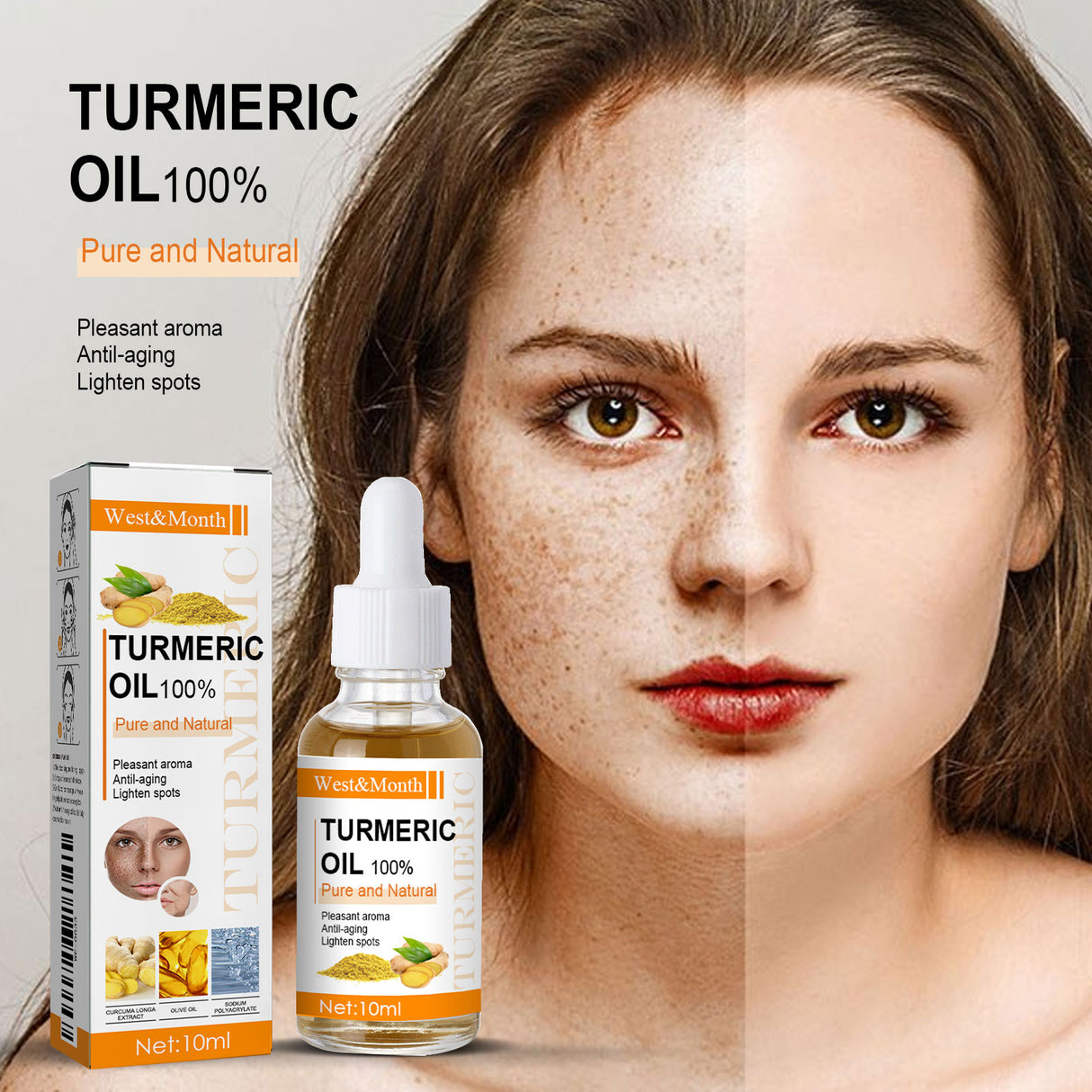 Turmeric Essential Oil Skin Firming Skin Care Gentle Care Moisturizing Facial Essential Oil - V.I.P Digital Presence