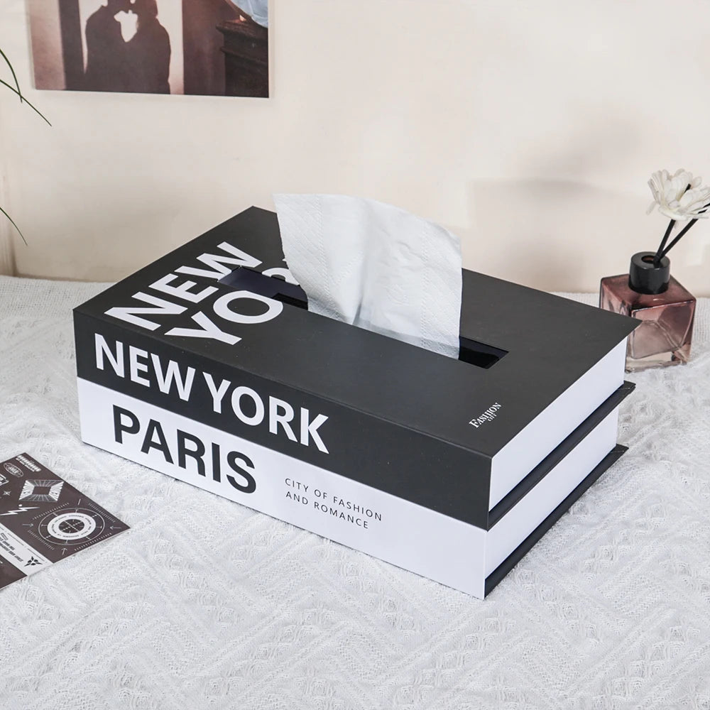 Book Style Tissue Box Napkin Holder Case Paper Box Container Fashion Hotel Storage Box Home Table Decoration Ornaments - V.I.P Digital Presence