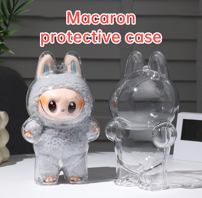 17cm Labubu Protector Case Labubu V1V2V3 Suitable for Wearing Clothes Protective Acrylic Storage Case Transparent DIY Gifts - V.I.P Digital Presence