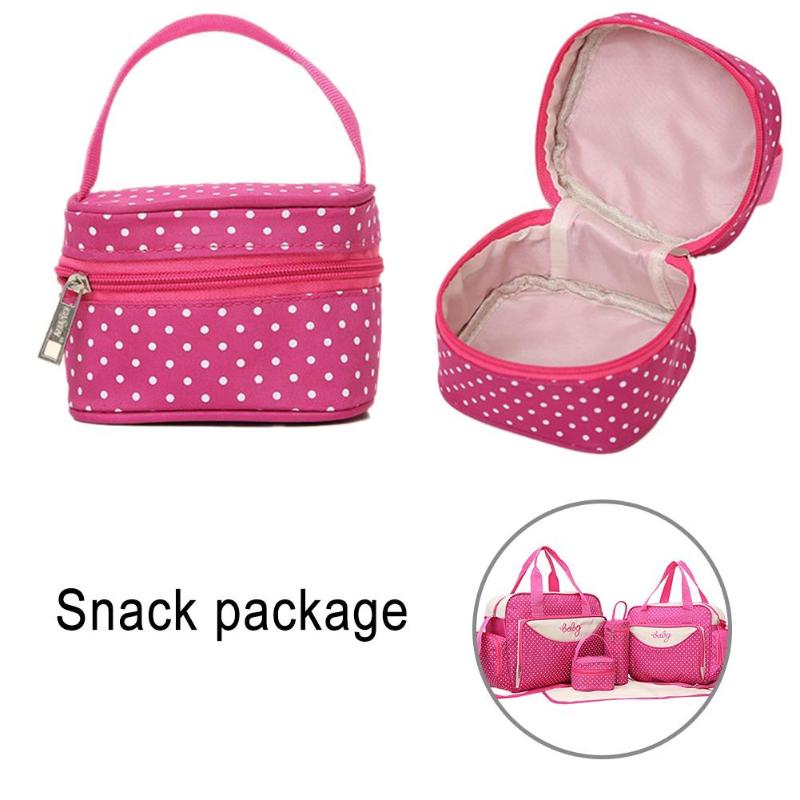 5pcs/Set Mother Mummy Diaper Bag Set Maternity Suit Large Handbag Nappy Diaper Bag Stroller Food Bag Baby Bottle Holder Bag Sets - V.I.P Digital Presence