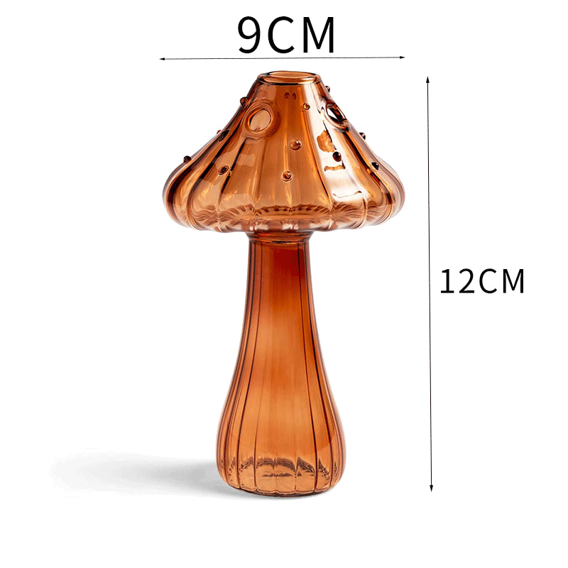 Glass Mushroom Vase Aromatherapy Vase Hydroponic Flower Arrangement Decoration Home Decoration Glass Creative Vase - V.I.P Digital Presence