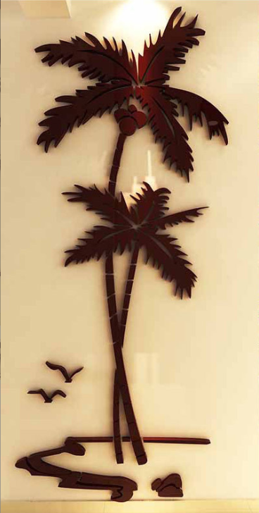 3D Coconut Tree Acrylic Mirror Wall Sticker For Children's Room Dining Room Living Room DIY TV Wall Background Home Decoration - V.I.P Digital Presence