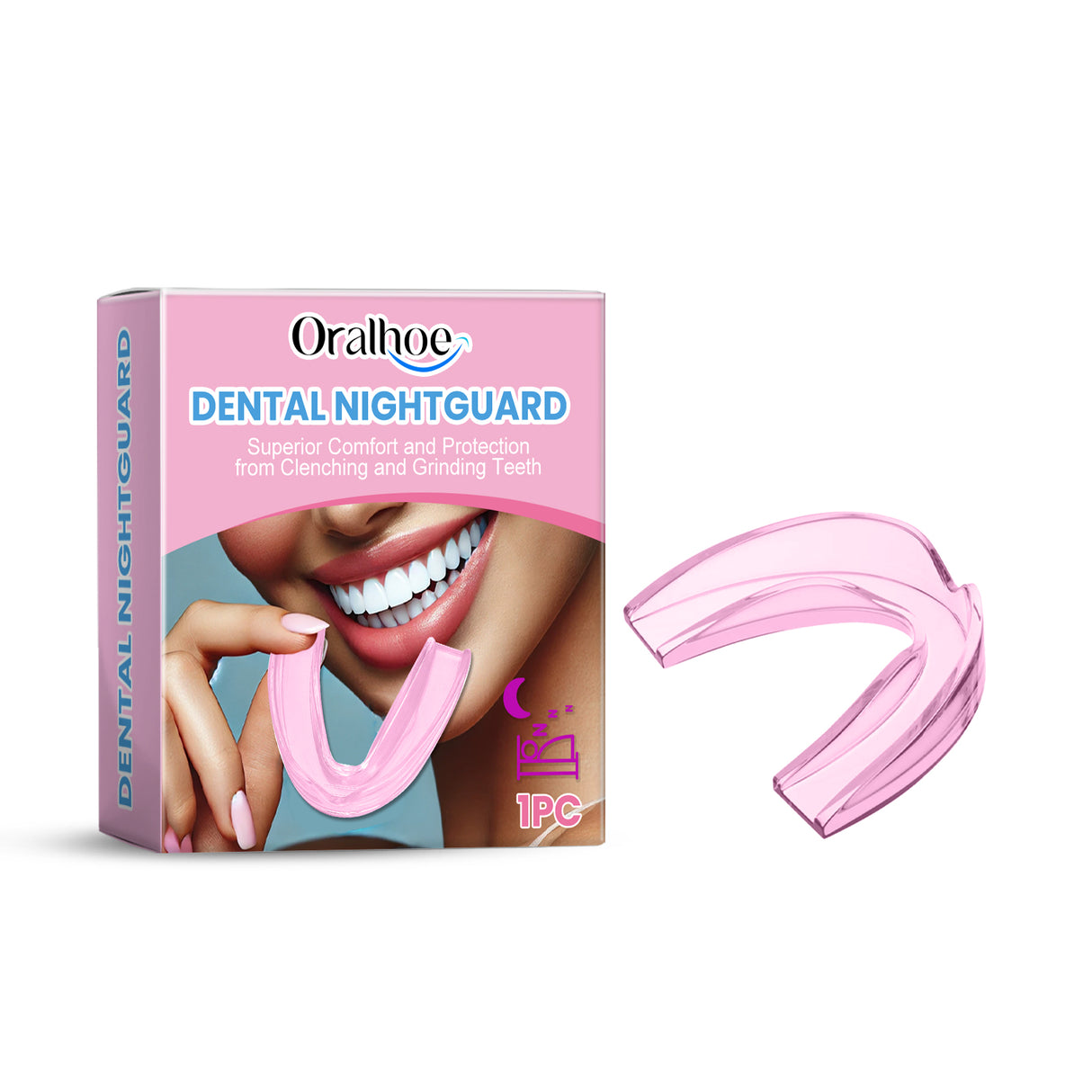 Pink Night Molar Mouth Guard Prevents Sleep Snoring Bite Molar Mouth Guard Protects Teeth - V.I.P Digital Presence