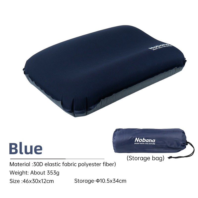 Outdoor 3D Sponge Pillow Automatic Inflatable Pillow Camping Tent Air Cushion Pillow Travel Portable Cervical Neck Pillow - V.I.P Digital Presence