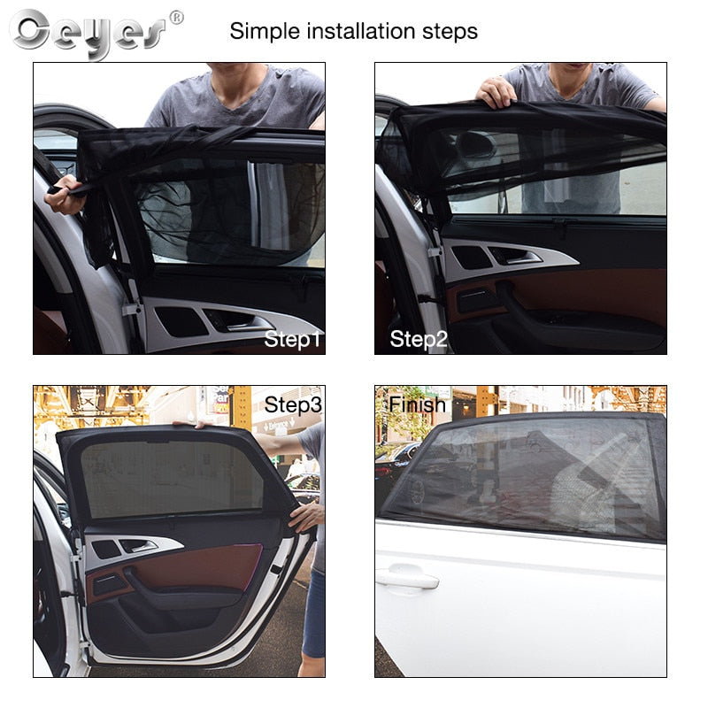 Ceyes 2pcs Car Styling Accessories Sun Shade Auto UV Protect Curtain Side Window Sunshade Mesh Sun Visor Protection Window Films - V.I.P Digital Presence