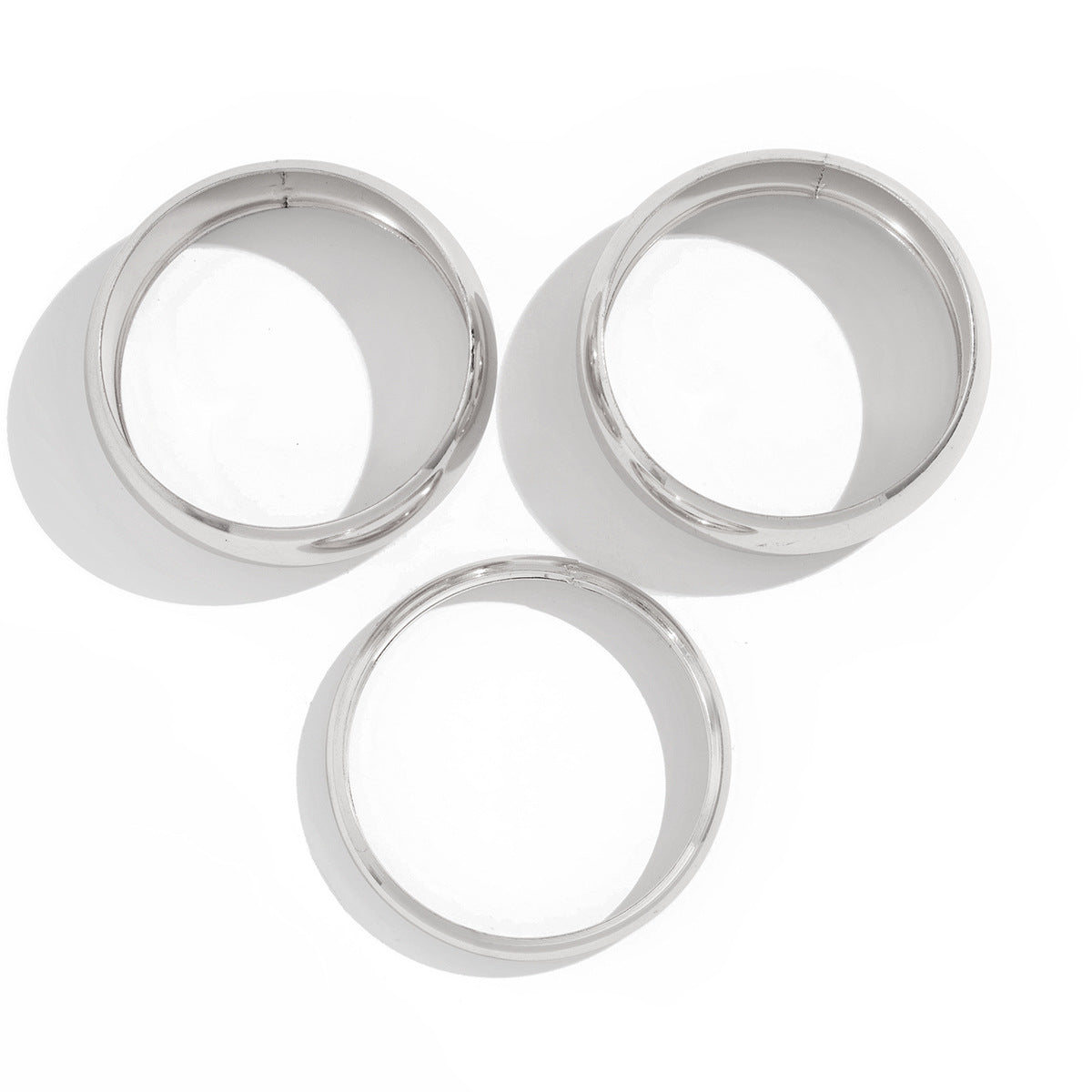 Stacked wind curved smooth surface bracelet with personalized and versatile metallic feel Bracelet set - V.I.P Digital Presence