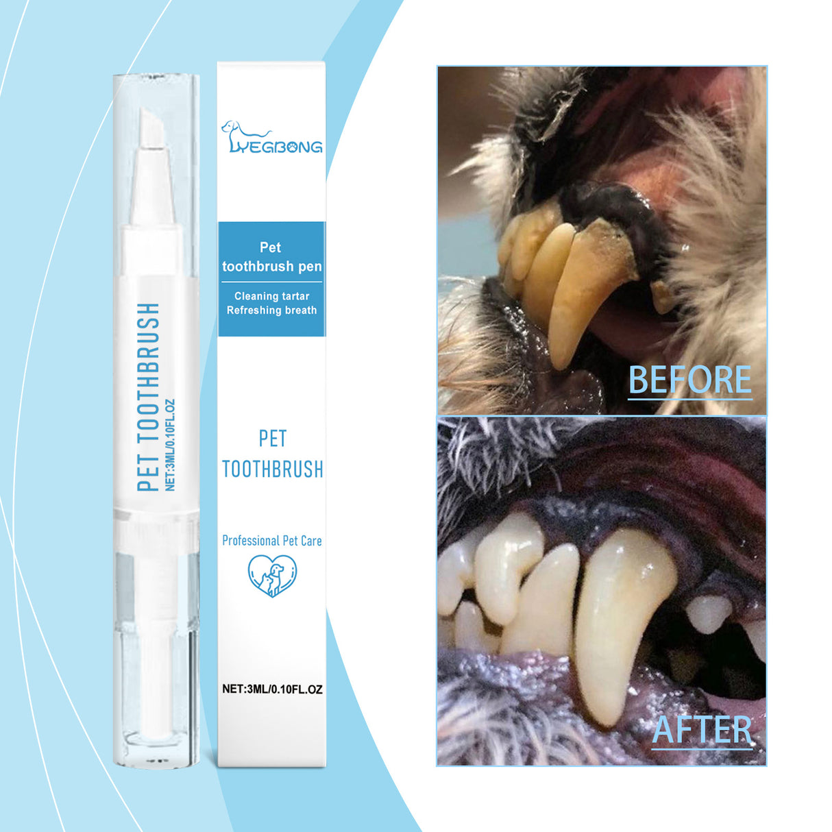 New Pet Toothbrush, Gentle Care, Fresh Breath Clean Bad Breath Pet Teeth Cleaning Pen - V.I.P Digital Presence