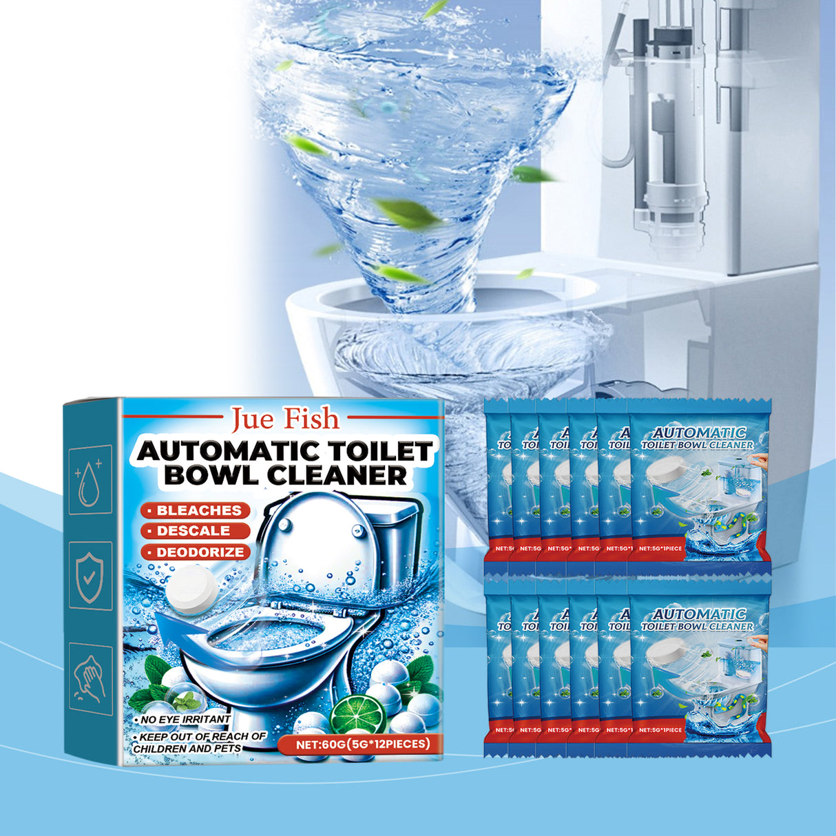 Automatic Toilet Cleaning Effervescent Tablet Toilet Deodorizer Deodorizer Automatic Toilet Odor Effervescent Tablet - V.I.P Digital Presence