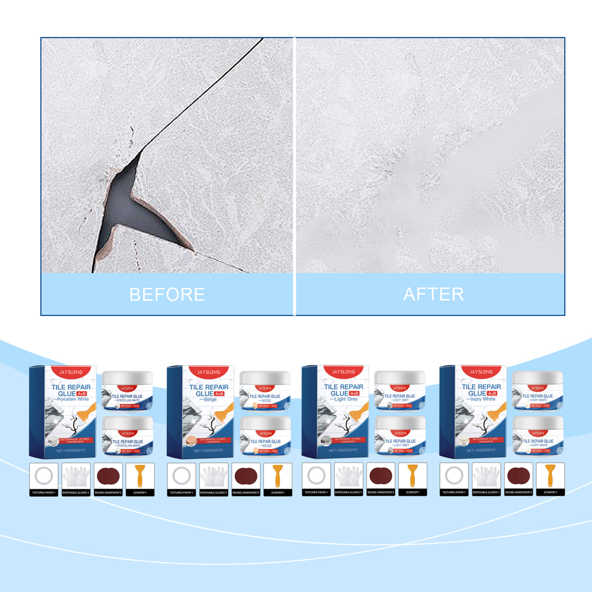 Tile Repair Glue, Living Room Bathroom Wall Tile Repair Leak Gap Waterproof Sealing Tile Repair Glue - V.I.P Digital Presence