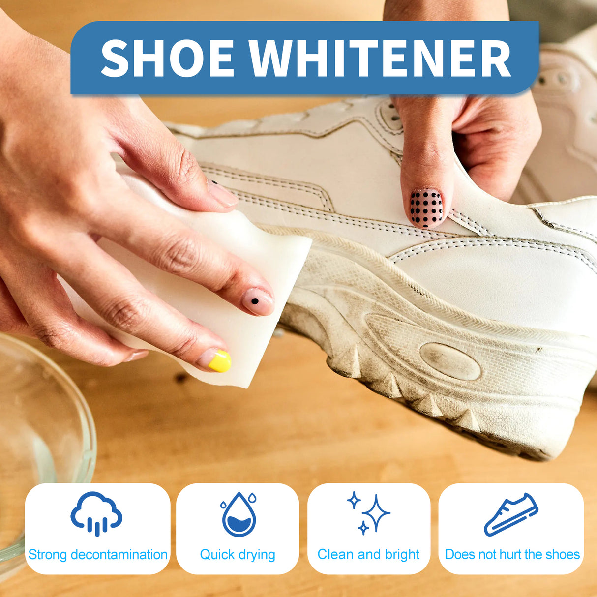Shoe Brightening Cleaner, Remove Yellow Edge Decontamination Cleaning Whitening Small White Shoes Cleaning Shoeshine Agent - V.I.P Digital Presence