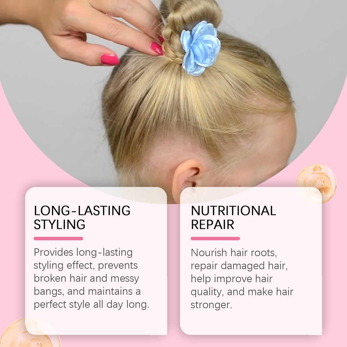 Children's Broken Hair Styling Brush Finish Broken Hair Bangs Styling Nourishing Shine Hair Styling Cream - V.I.P Digital Presence