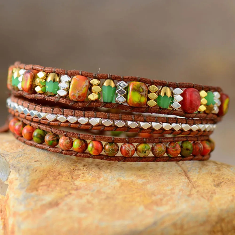 Natural Stone Woven Bracelet - V.I.P Digital Presence