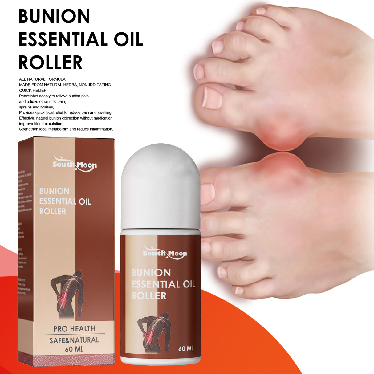 Bunion Essential Oil Roller For Pain Relief Massage Essential Oil Ball Foot Care Convenient Correction Of Thumb Valgus