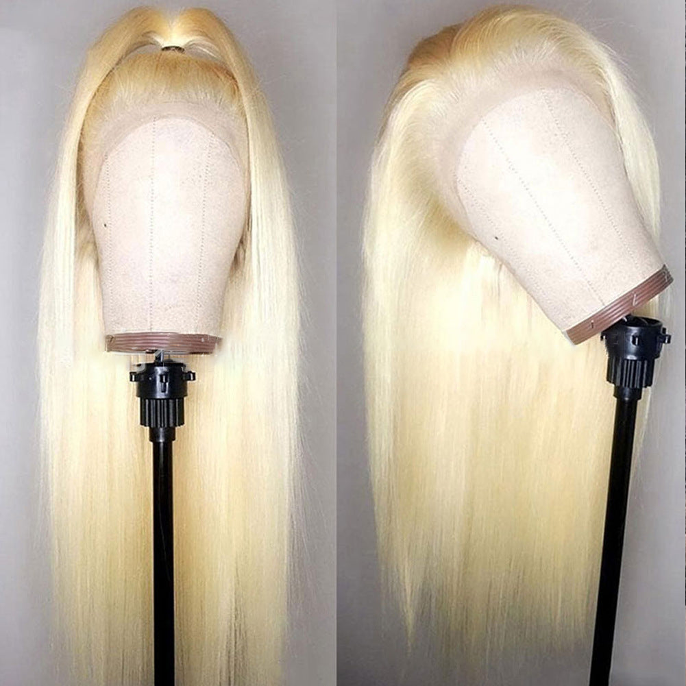 European and American Women's Wig Front Lace Wig Female 613 # Long Straight Hair Chemical Fiber Wig Head Cover Wigs - V.I.P Digital Presence