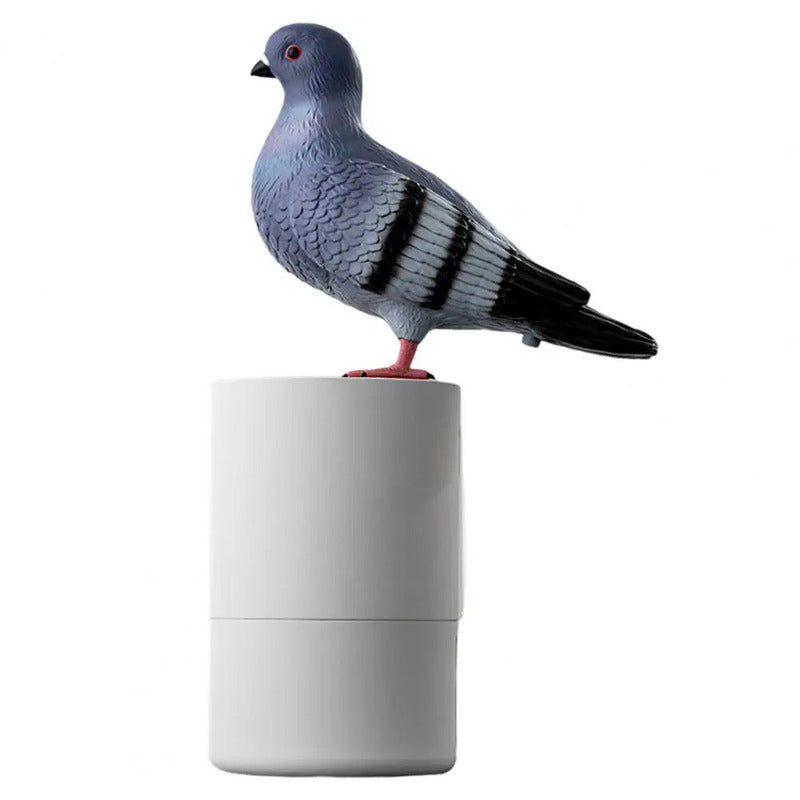 Pigeon-shaped auto sensor foam dispenser. Touchless, fine foam. - V.I.P Digital Presence