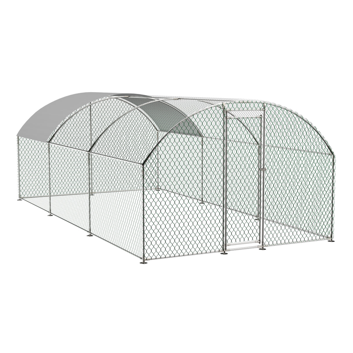Large dome shaped walk-in fence cage metal chicken coop with waterproof and UV resistant cover, pipe diameter 1 inch - V.I.P Digital Presence