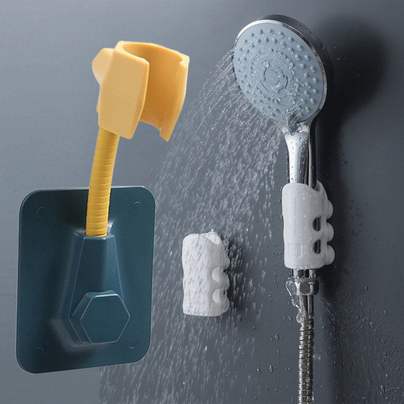 Universal Adjustable Shower Bracket Paste-type Shower Nozzle Base Home Bathroom Punch-free Self Adhesive Shower Bracket Base - V.I.P Digital Presence
