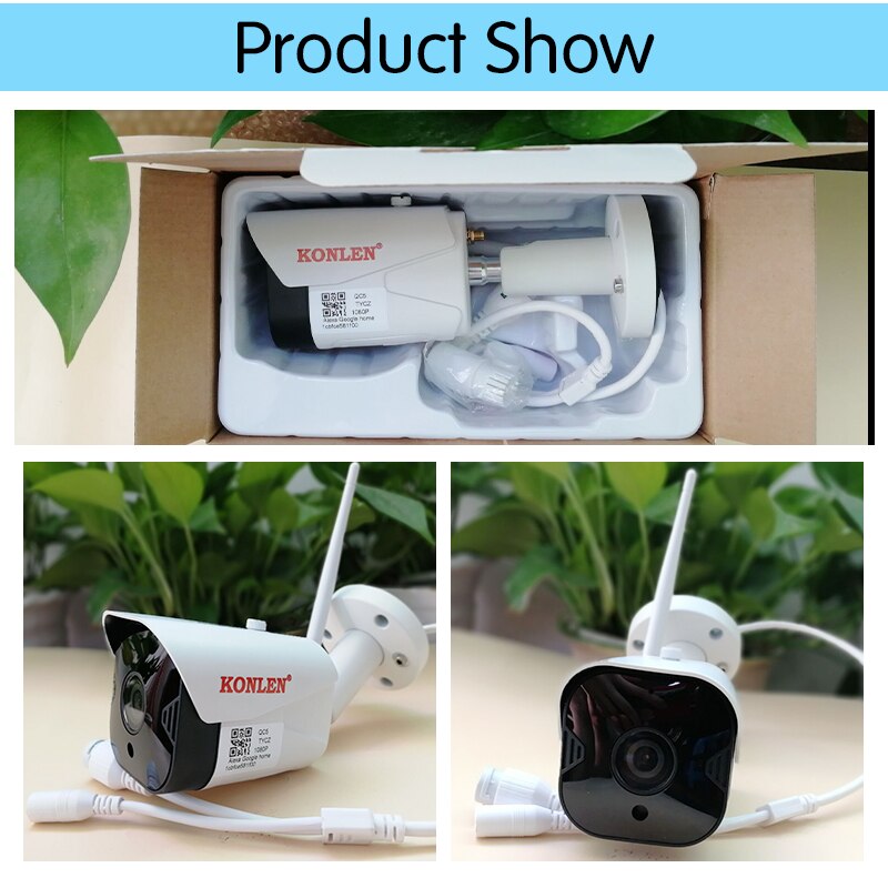 KONLEN WIFI Tuya Smart Life 1080P HD 2MP IP Camera Security Outdoor Bullet Wireless Surveillance Google Home Alexa CCTV Video - V.I.P Digital Presence