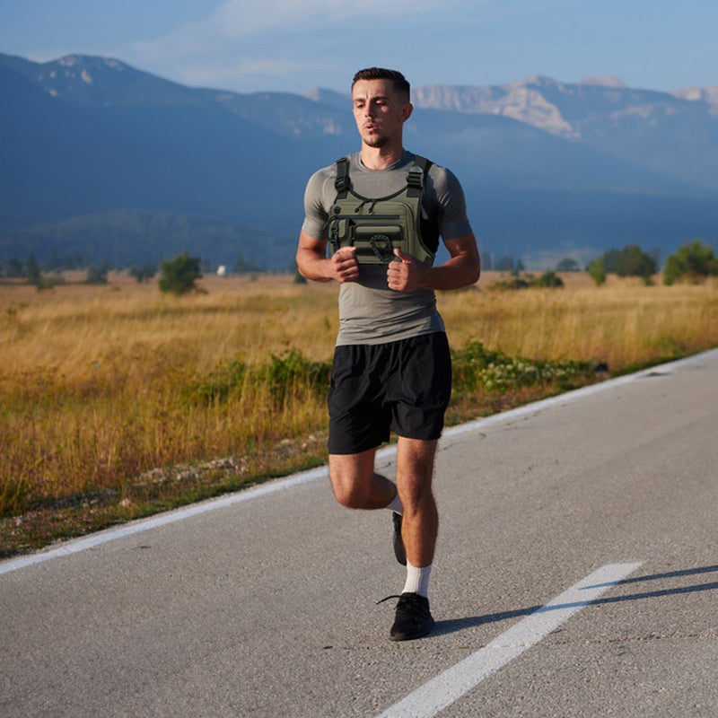 Men's Tactical Chest Bag - EDC Waterproof Anti-Theft Vest for Outdoor Cycling & Running - V.I.P Digital Presence