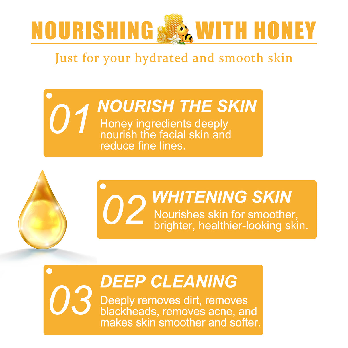 Honey Peel Mask, Tightens Pores Brightens Darkens Skin And Gently Removes Blackheads Apply Facial Mask - V.I.P Digital Presence