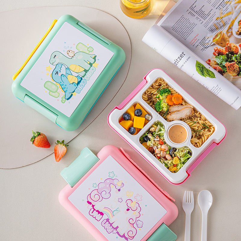 Cartoon cute compartment microwaveable sealed lunch box lunch box fruit salad box - V.I.P Digital Presence