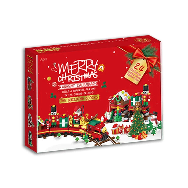 Christmas Building Blocks, 24 Days Countdown Calendars Blind Box, Christmas Trains Santa Claus Railcar Building Bricks - V.I.P Digital Presence