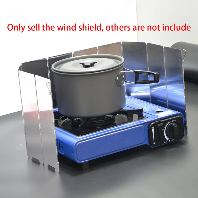 10 Plates Foldable Gas Stove Windshield Outdoor Camping Cooking Burner Windproof Screen Aluminium Alloy Outdoor Stove Wind Shield - V.I.P Digital Presence