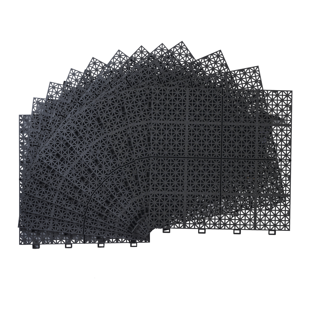 12 x 12 inch black interlocking deck tiles, plastic waterproof, weighing up to 6613 pounds, with a rose pattern pack of 12 - V.I.P Digital Presence