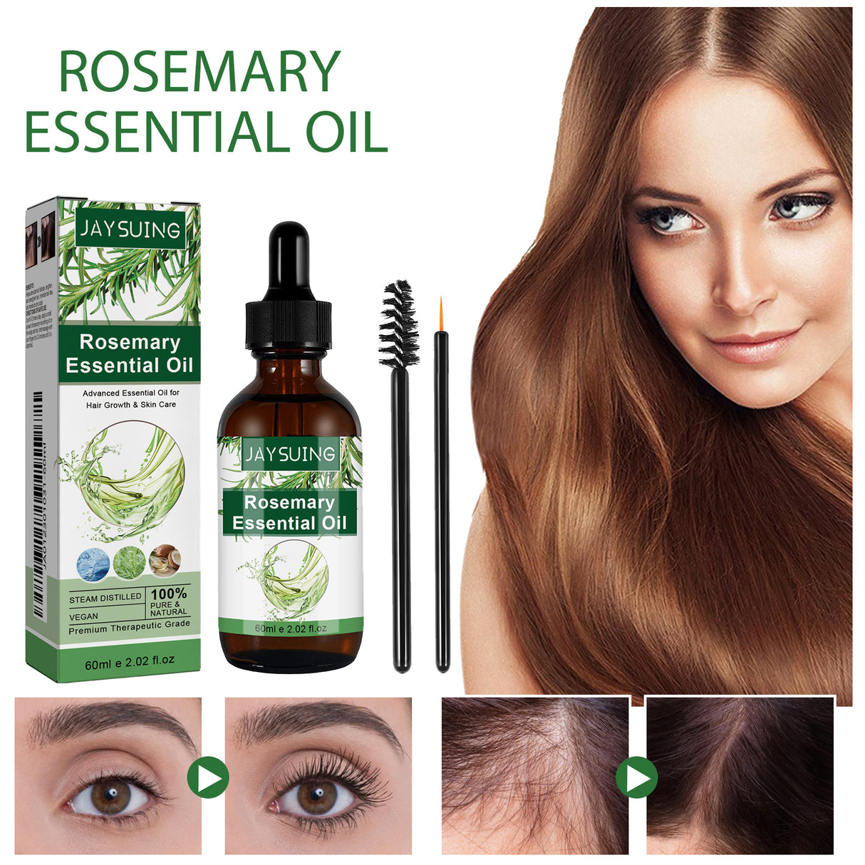 Multi-Effect Rosemary Essential Oil, Strengthens Hair Moisturizes And Thickens Hair And Skin Care Multi-effect Essential Oil - V.I.P Digital Presence