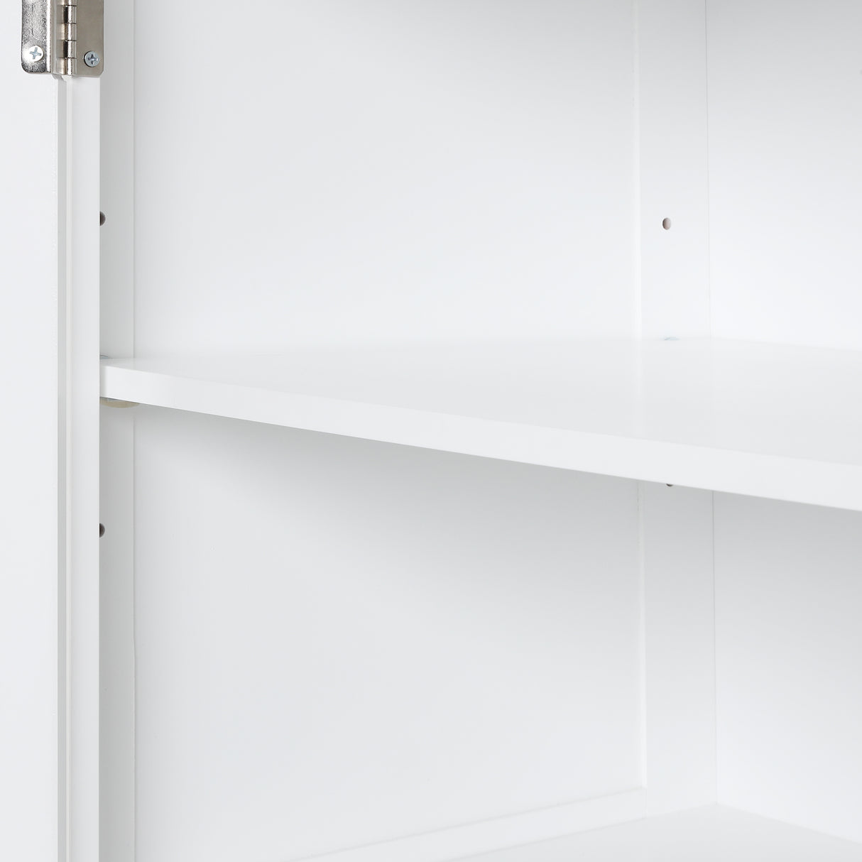 Tall bathroom storage cabinet with two drawers and adjustable shelves for independent storage - V.I.P Digital Presence