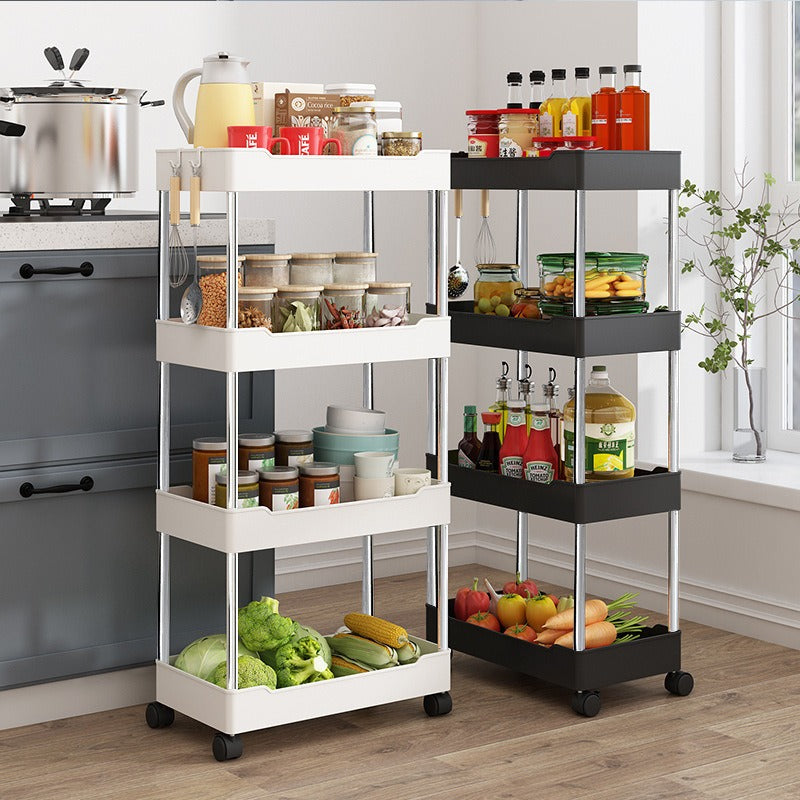 Kitchen multi layer vegetable basket rack floor-standing removable vegetable storage household multi functional trolley - V.I.P Digital Presence