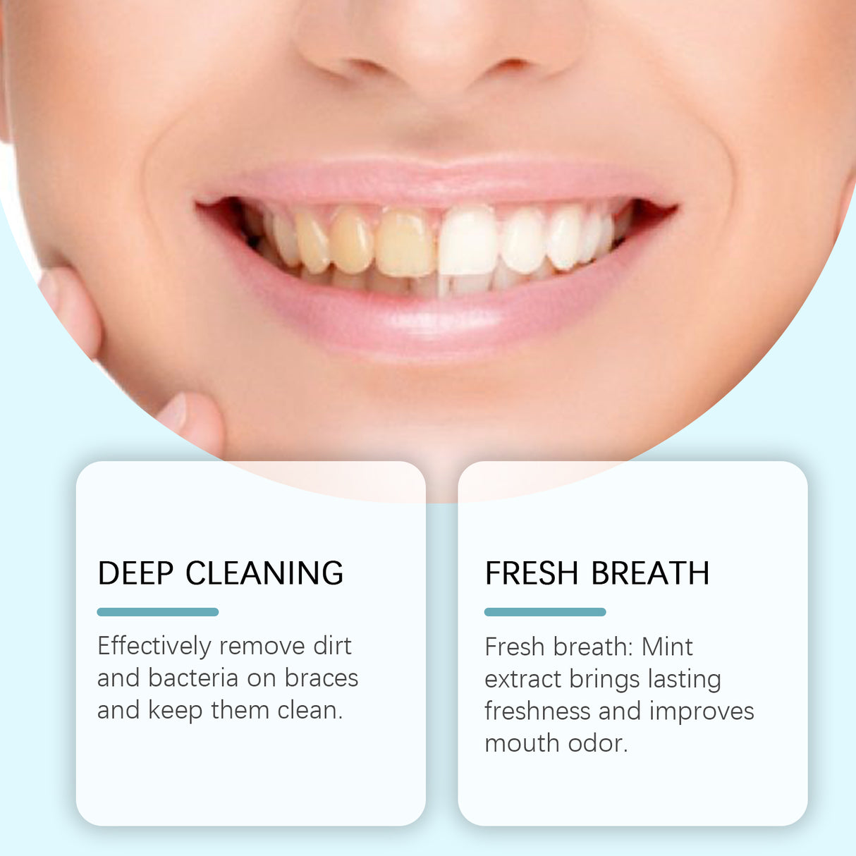 Braces Cleansing Mousse, Teeth And Mouth Fresher Corrector Gentle Cleansing Foam - V.I.P Digital Presence