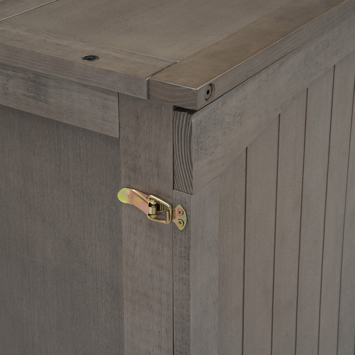 Queen Size Murphy Bed with Built-In Charging Station Antique Grey