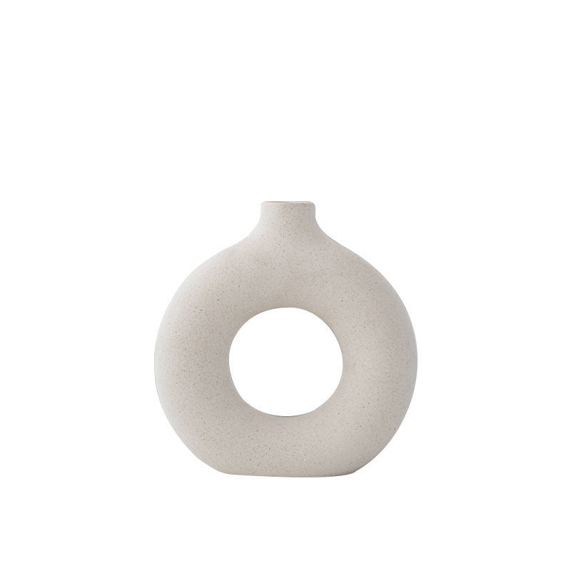 Unglazed spotted ceramic vase simple modern creative ornaments decoration - V.I.P Digital Presence