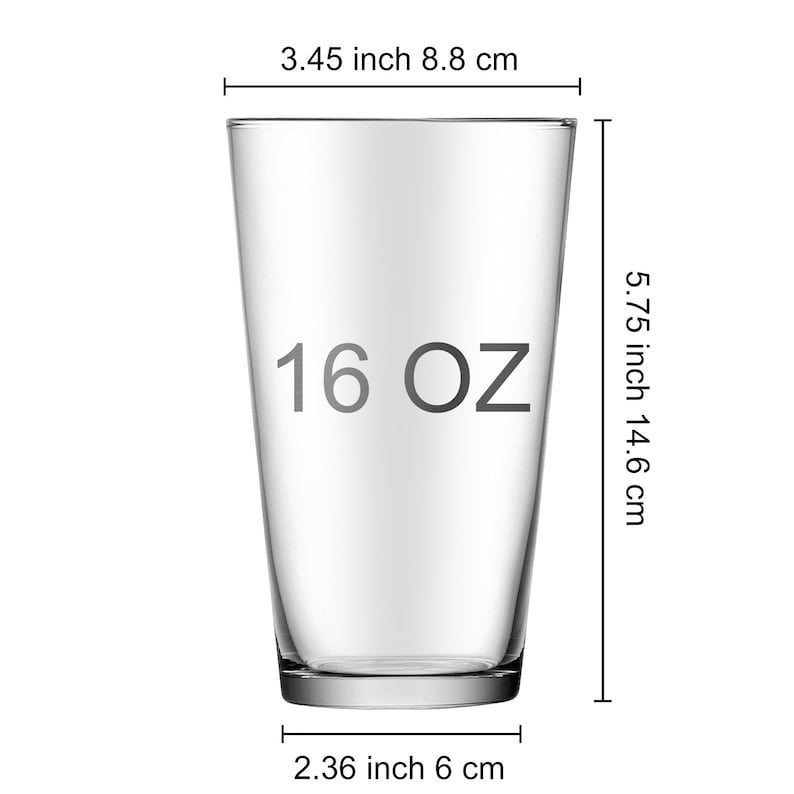 Round glass cup 16oz beer wheat cup body customized straight cup - V.I.P Digital Presence