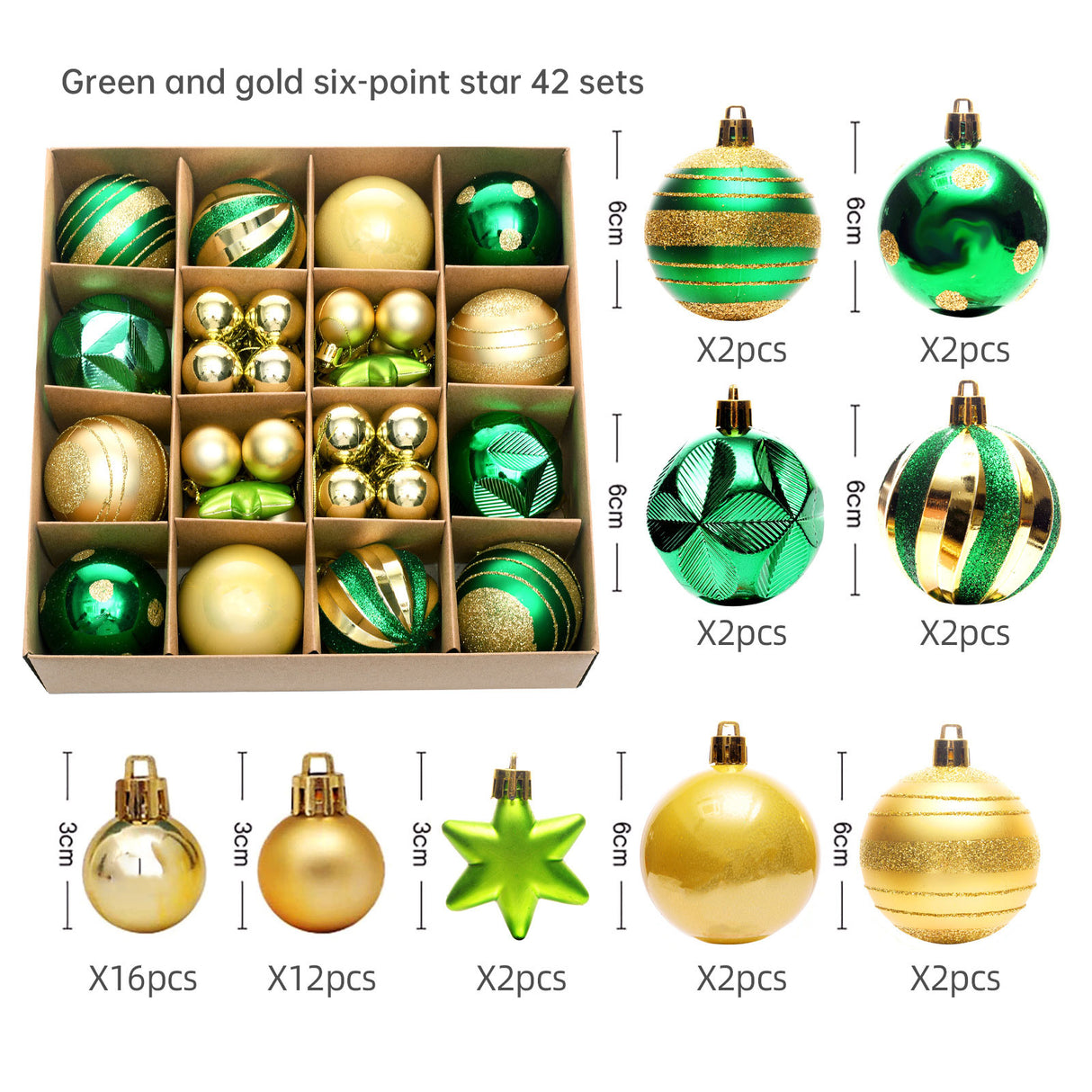 Christmas decoration 6cm electroplated ball plastic ball special-shaped painted Christmas ball gift Christmas tree pendant - V.I.P Digital Presence