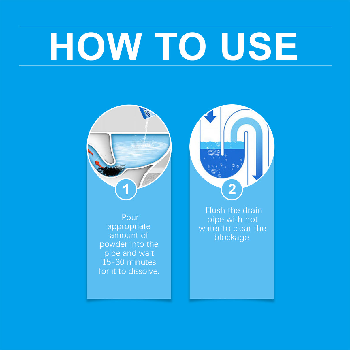 Drain Blockage Removal Powder, Kitchen Bathroom Floor Drain Pipe Cleaning Decontamination Desalting Odor - V.I.P Digital Presence