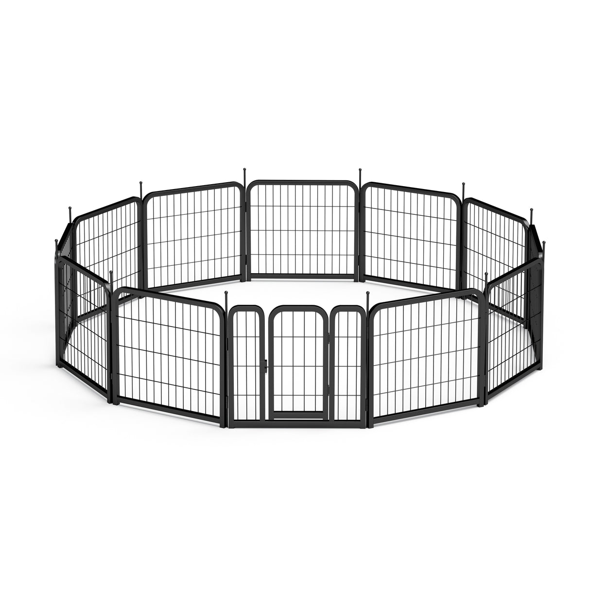 Outdoor 12 piece dog fence, 24 inch portable indoor game fence for small dog pets. Black, 22.2 inches wide x 23.6 inches high. - V.I.P Digital Presence