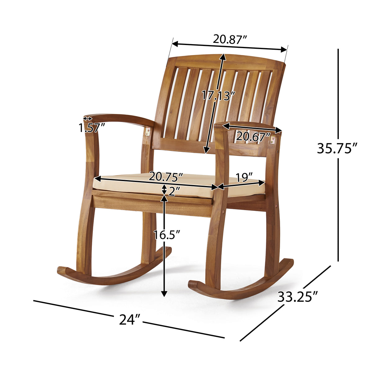 SELMA ROCKING CHAIR WITH CUSHION - V.I.P Digital Presence