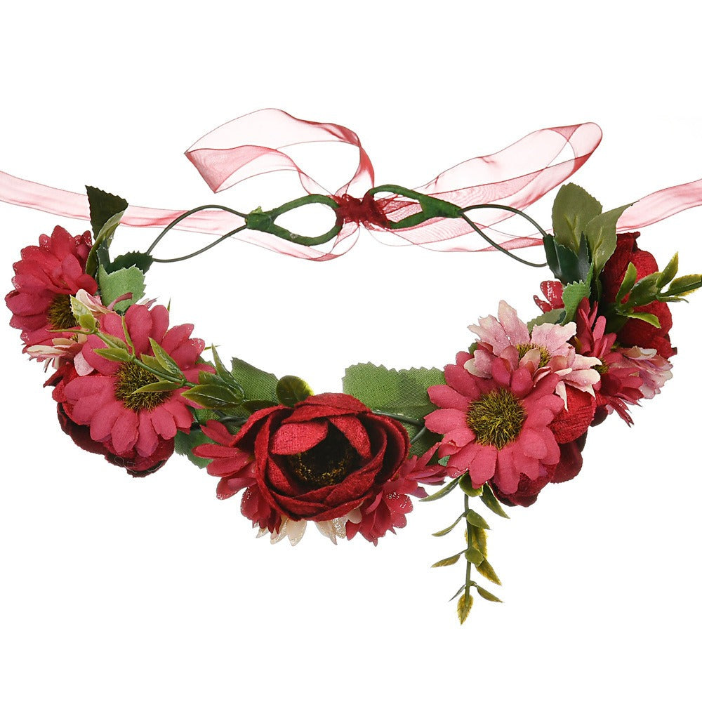 Pearl velvet flower headband headband rose flower headband photo shoot - V.I.P Digital Presence