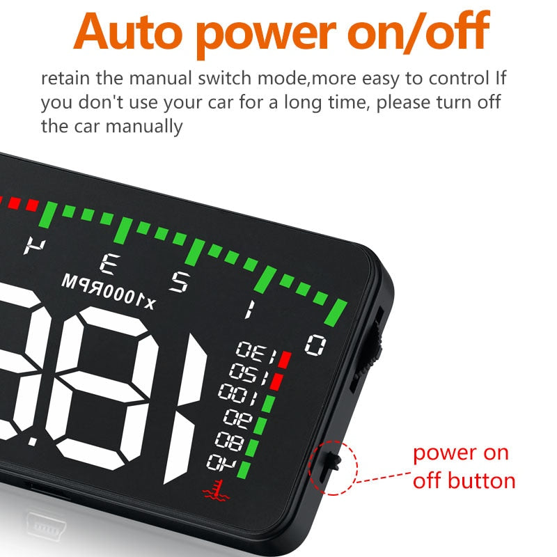 3.5 A900 HUD Head-Up Display Car-styling Hud Display Overspeed Warning Windshield Projector Alarm System Universal Auto - V.I.P Digital Presence