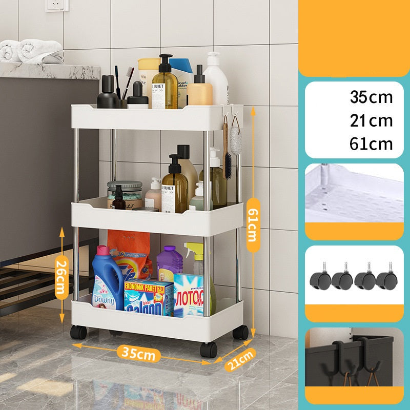 Kitchen multi layer vegetable basket rack floor-standing removable vegetable storage household multi functional trolley - V.I.P Digital Presence