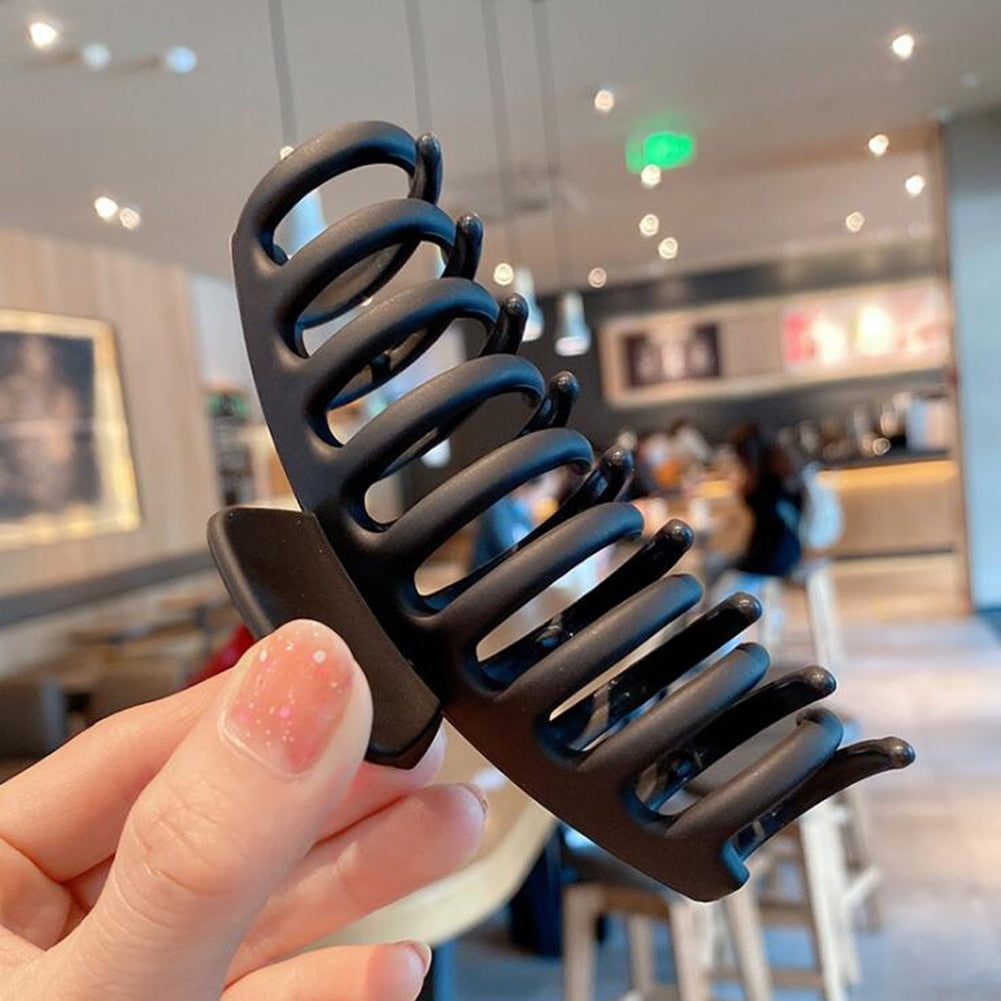 1PC Korean Solid Large Hair Claws Elegant Acrylic Hairpins Barrette Crab Hair Clips Headwear for Women Girls Hair Accessories - V.I.P Digital Presence