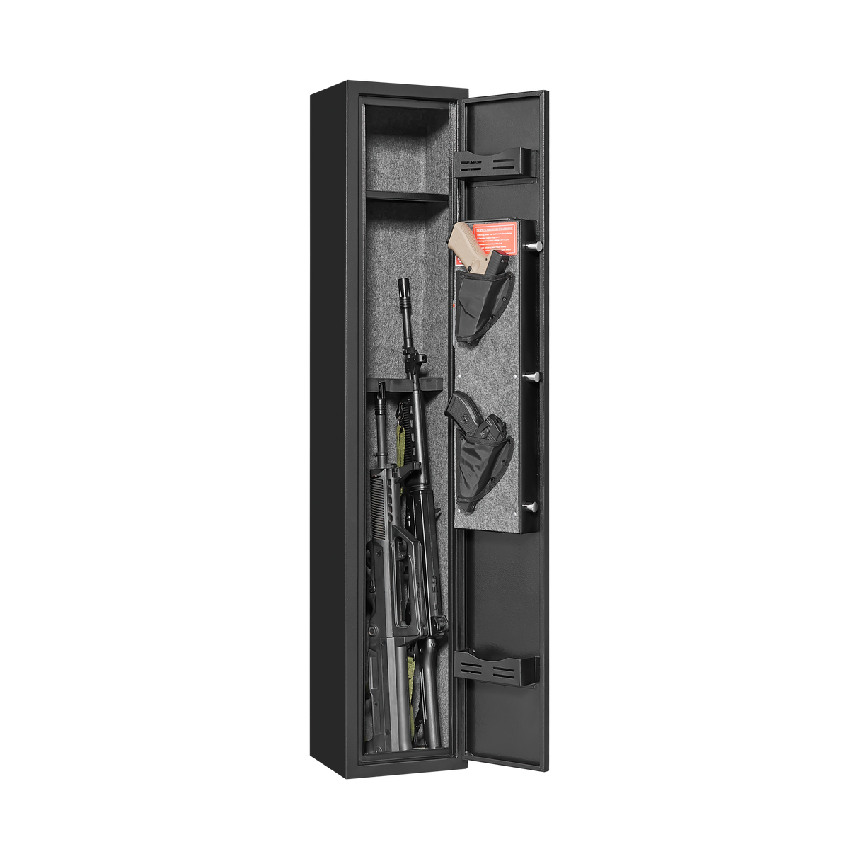 5 gun safes with 3 pistol pockets, quick access biometric adjustable heavy-duty gun rack mounted gun safes - V.I.P Digital Presence