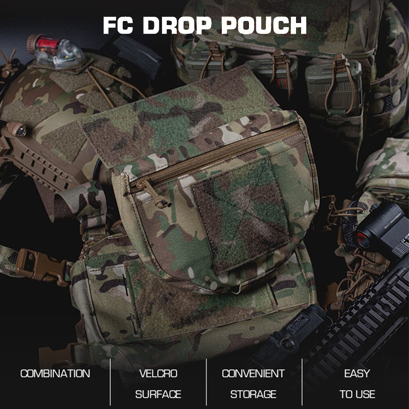 Tactical Hunting Vest with Drop Pouch, for Airsoft & CS, Outdoor Sports - V.I.P Digital Presence