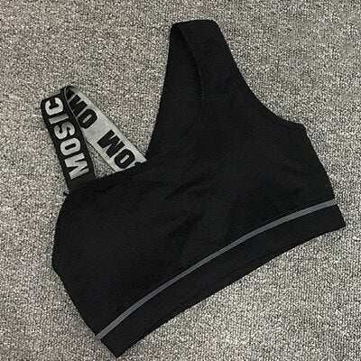 New Letter Cut Out Sports Bra Women Fitness Yoga Push up Gym Padded Sports Top Athletic Sexy Workout Running Clothing P165 - V.I.P Digital Presence