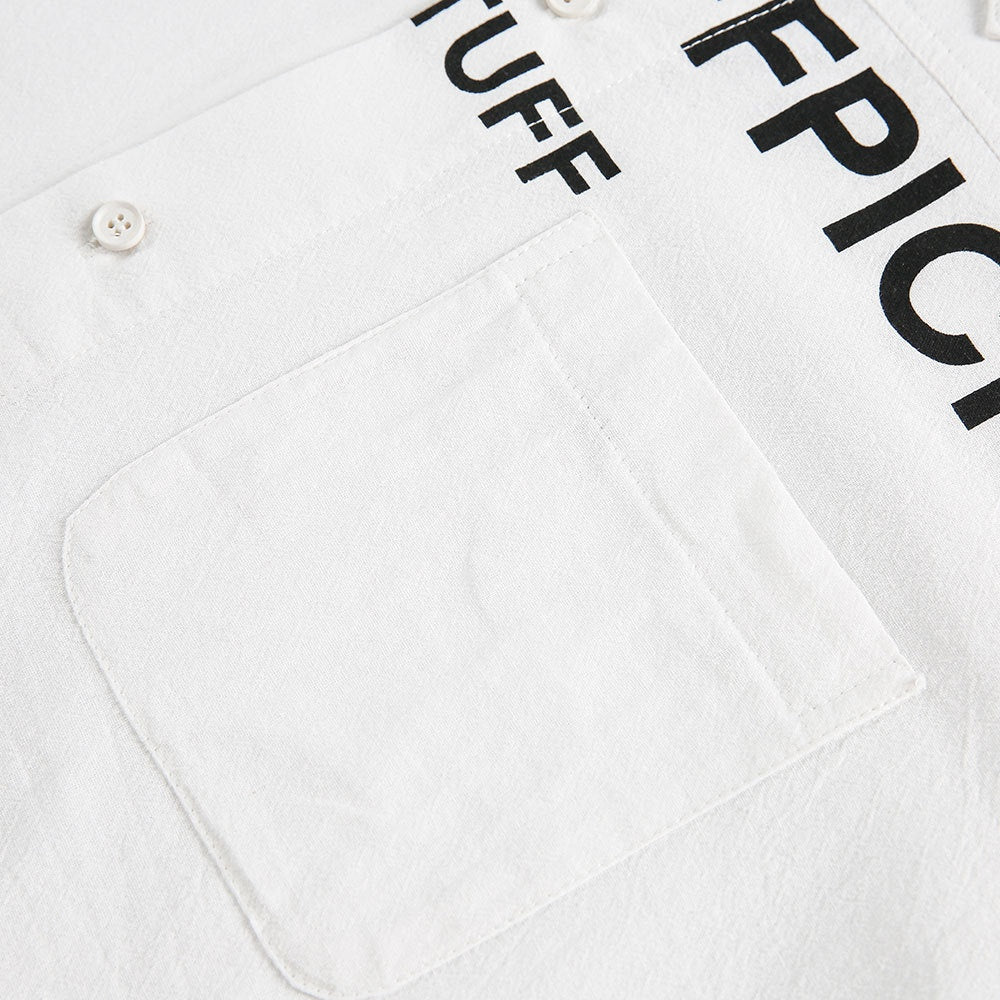 Alphabet Print Short Sleeve Shirt Workwear Japanese Style Loose Casual Design Summer Collar Shirt Men's Trendy - V.I.P Digital Presence