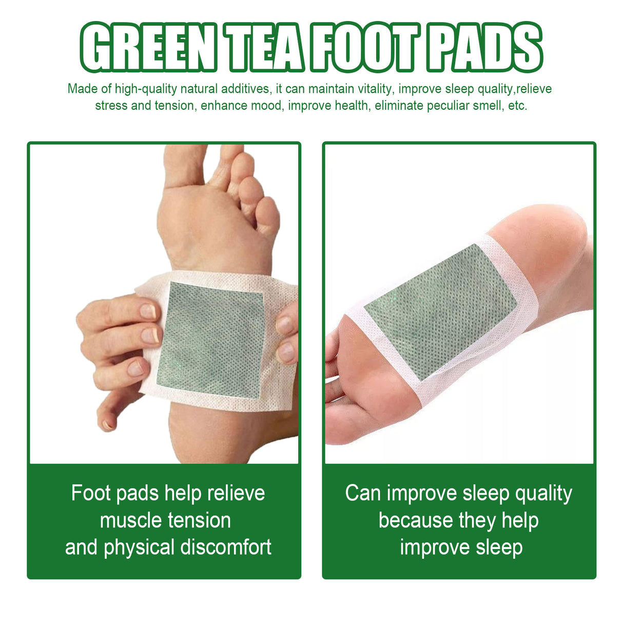 Green Tea Foot Patch, Improves Sleep Quality And Relieves Muscle Tension And Body Stress Foot Care Patch - V.I.P Digital Presence